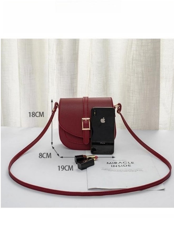WAOKN - Women's Fashion Solid Color Shoulder Bag, Girls' Simple Small Bag Messenger Bag Mobile Phone Bag Coin Purse, Ladies PU Leather Crossbody Bag Sling Bag Side Bag Carry Bag - Image 1