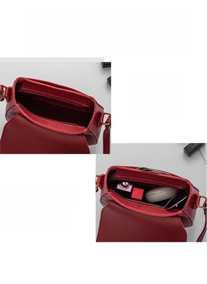WAOKN - Women's Fashion Solid Color Shoulder Bag, Girls' Simple Small Bag Messenger Bag Mobile Phone Bag Coin Purse, Ladies PU Leather Crossbody Bag Sling Bag Side Bag Carry Bag - Image 1