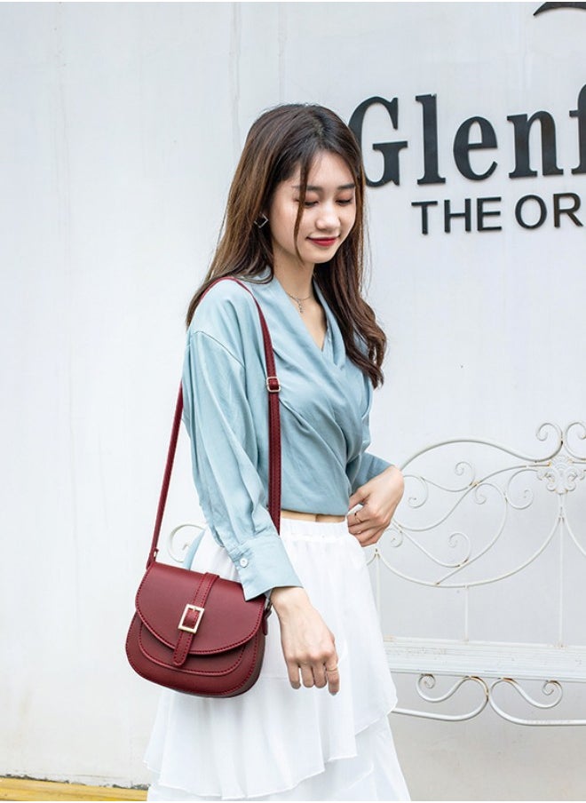WAOKN - Women's Fashion Solid Color Shoulder Bag, Girls' Simple Small Bag Messenger Bag Mobile Phone Bag Coin Purse, Ladies PU Leather Crossbody Bag Sling Bag Side Bag Carry Bag - Image 1
