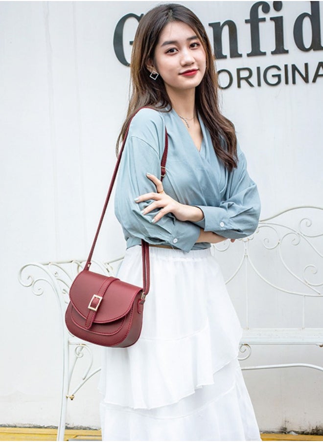 WAOKN - Women's Fashion Solid Color Shoulder Bag, Girls' Simple Small Bag Messenger Bag Mobile Phone Bag Coin Purse, Ladies PU Leather Crossbody Bag Sling Bag Side Bag Carry Bag - Image 1