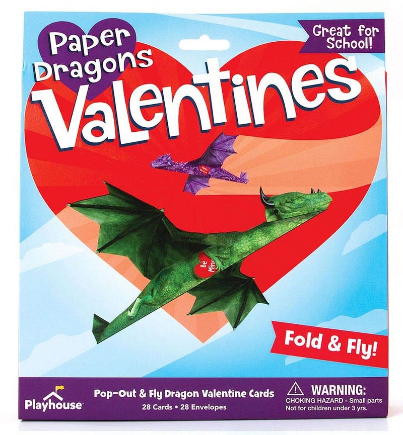 Playhouse Fold and Fly Dragons 28 Card Super Valentine Exchange Pack for Kids - Image 3