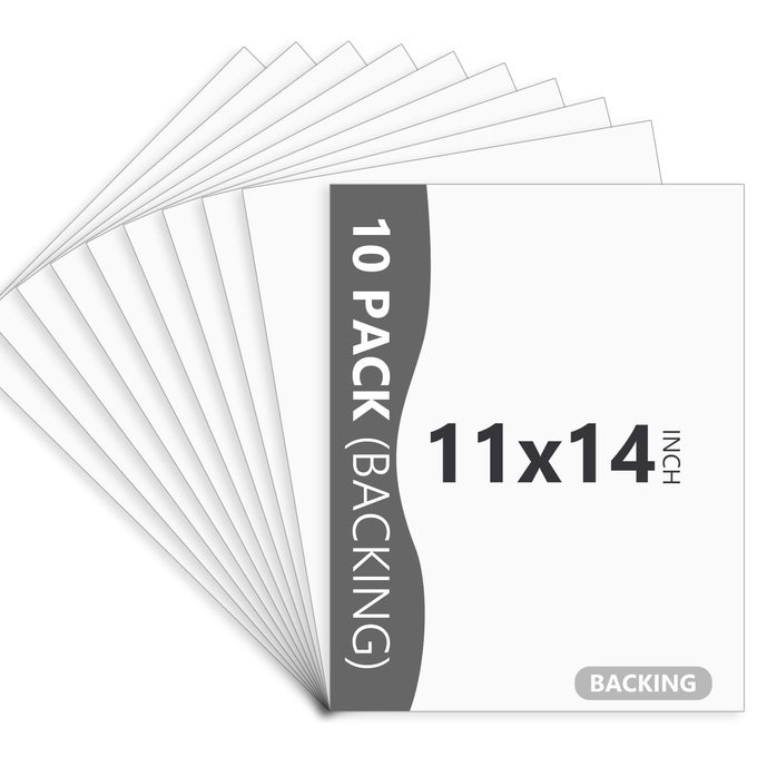 10 Pack Backing Boards Only 11X14 Uncut White Mats Matboards Acid Free White Core Backerboards Ideal for Photos Pictures Prints Frames Arts