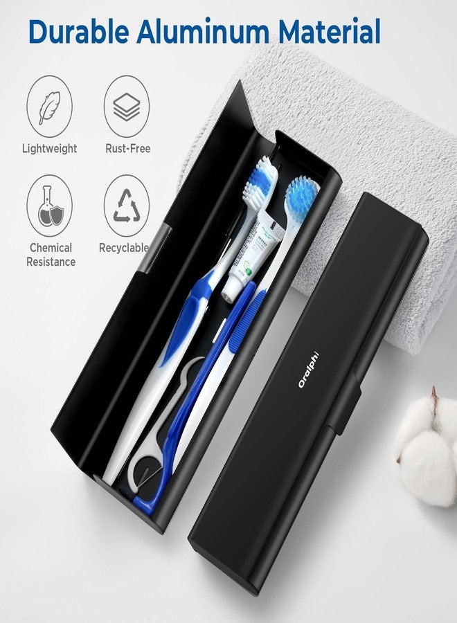 Oralphi Aluminium Toothbrush Case, black, Breite Version, 1 piece - Image 2