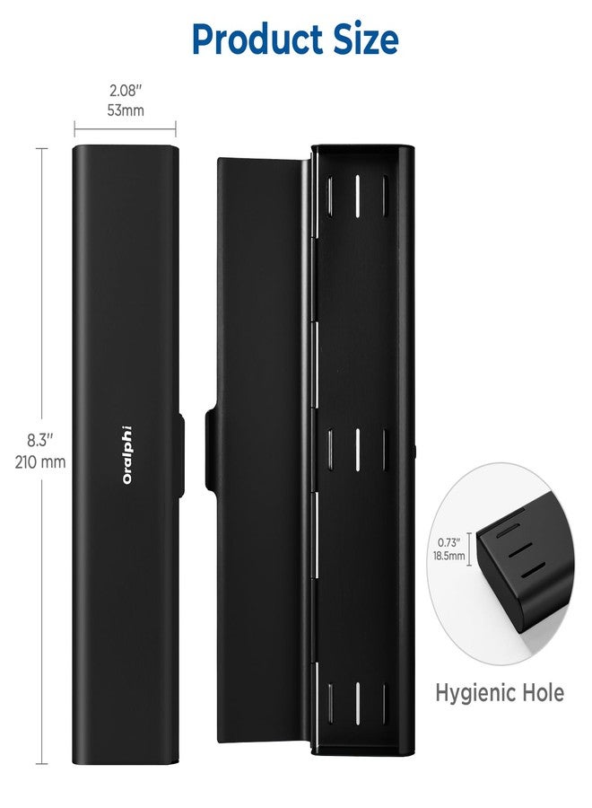 Oralphi Aluminium Toothbrush Case, black, Breite Version, 1 piece - Image 5