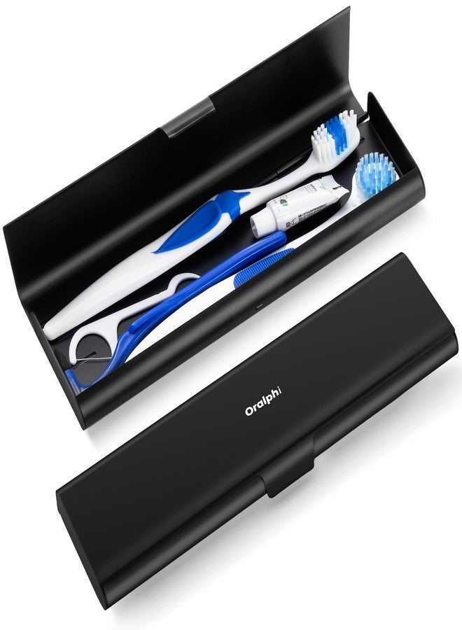 Oralphi Aluminium Toothbrush Case, black, Breite Version, 1 piece - Image 1