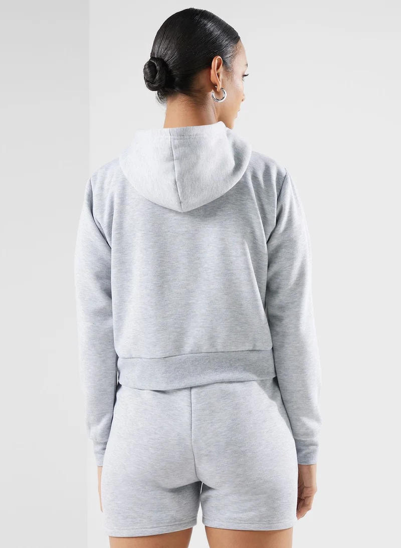 The Giving Movement Lounge Crop Zip Sweat Top