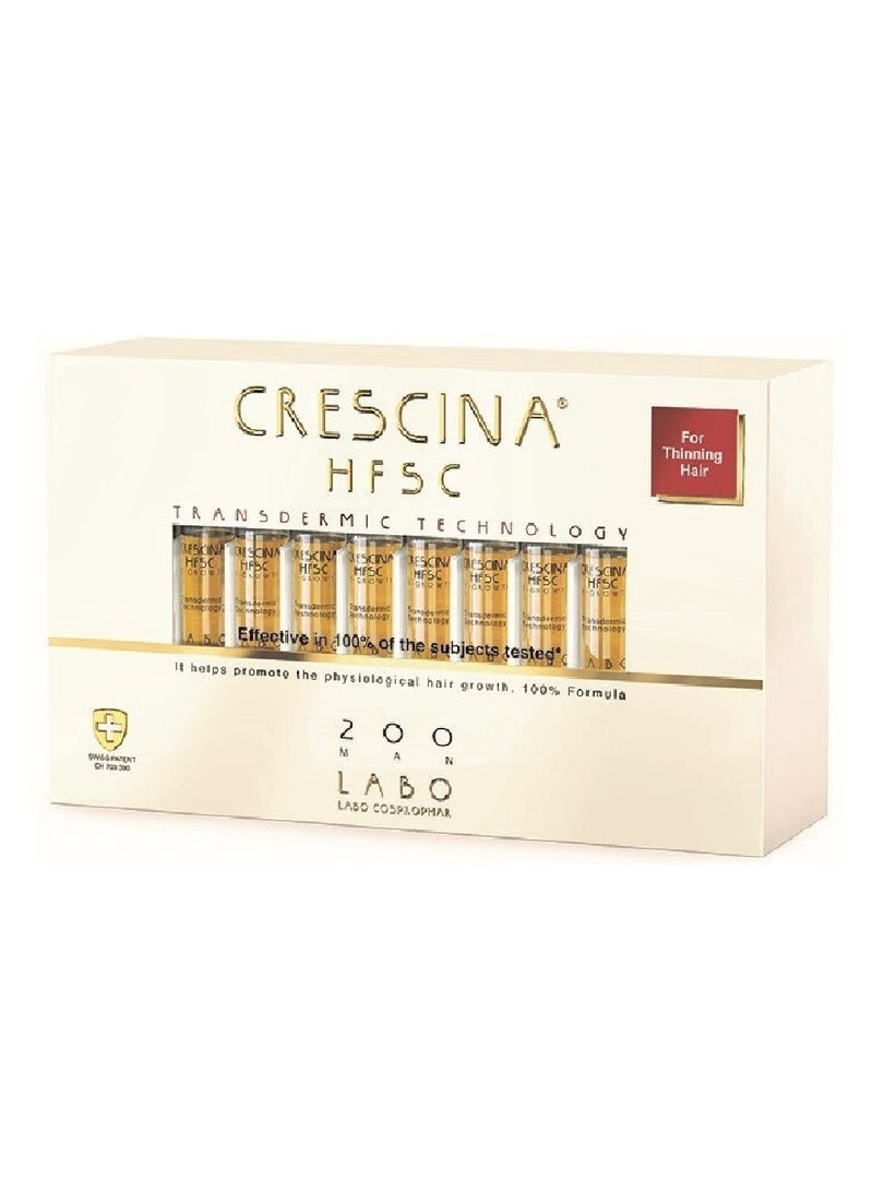 Crescina Transdermic Re-Growth Hfsc Vials for Men 200(early stage)20units - Image 1
