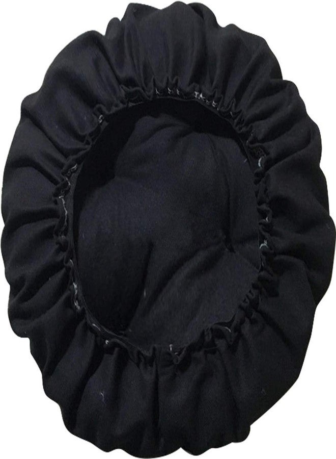 تينتون لايف غطاء وسادة مقعد بار دائري مبطن من تينتون لايف مقاس 16 بوصة مع قماش مطاطي، وسادة مقعد دائرية للكراسي الخشبية والمعدنية، لون أسود - Image 1