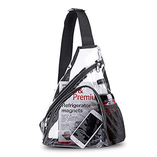 Clearworld Clear PVC Sling Bag - Stadium Approved Clear Shoulder Crossbody Backpack - Image 1