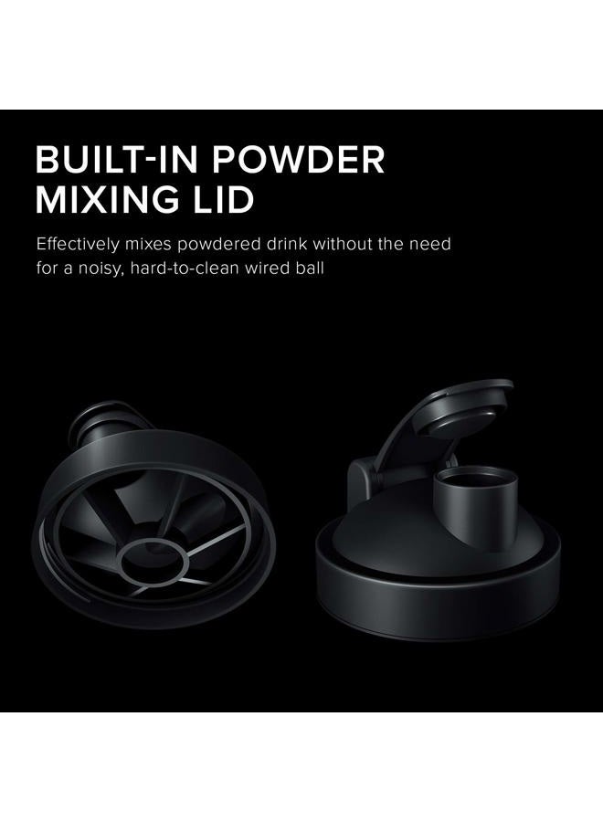 RESPAWN By Razer Stainless Steel Shaker - Black - Dual-Insulated Shaker Cup - Built-In Grate - Locking Cap - 20oz - Image 4