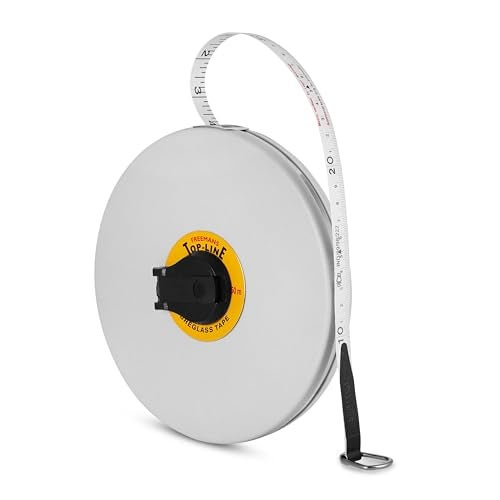 FREEMANS FT50 Fiberglass Top Line Measuring Tape - 50m/165ft || Case Reinforced with Stainless Steel Band || Durable Winding Mechanism Handle and Stainless Steel Mouth with End Hook - Image 5
