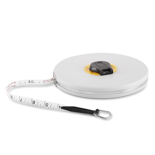 FREEMANS FT50 Fiberglass Top Line Measuring Tape - 50m/165ft || Case Reinforced with Stainless Steel Band || Durable Winding Mechanism Handle and Stainless Steel Mouth with End Hook - Image 3