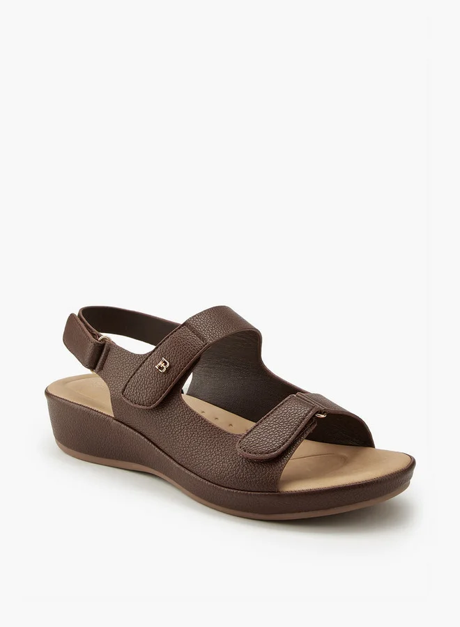 Flora Bella By Shoexpress Solid Sandals with Hook and Loop Closure