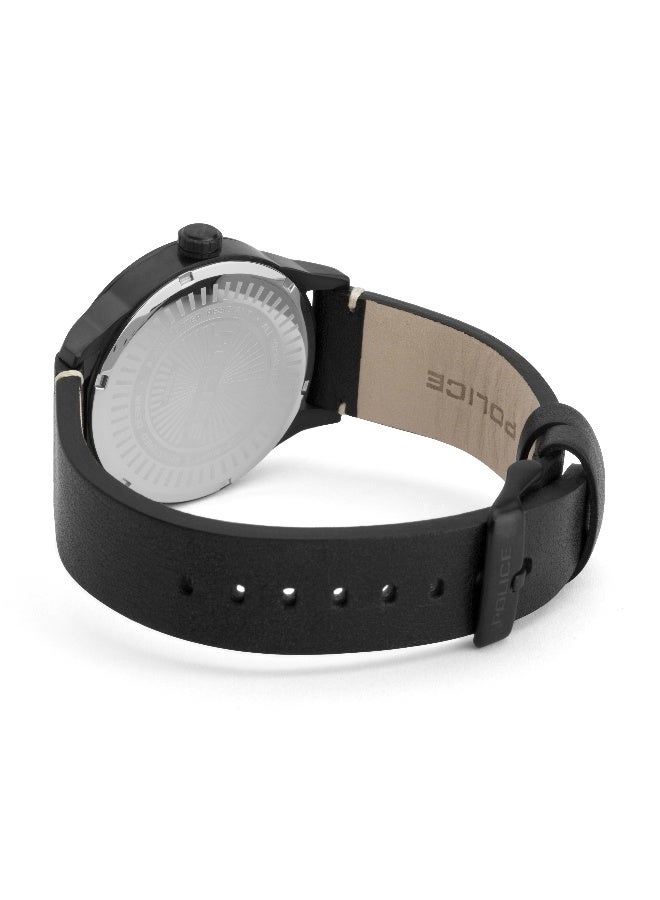 POLICE Men Jet Black Stainless Steel Bracelet Analog Watch for Men, 44mm - Image 3