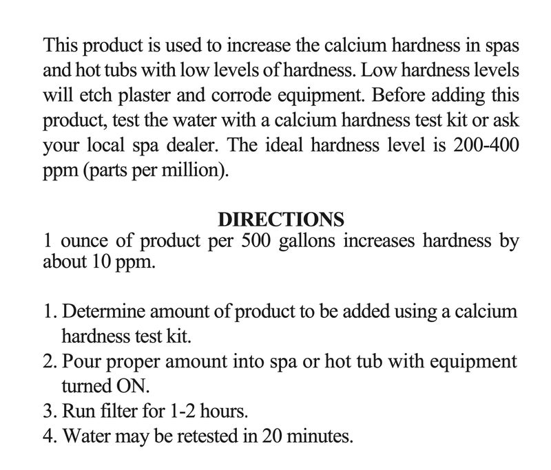 SpaChoice 14-Ounces Premium Increase Calcium, Calcium Hardness Increaser Hot Tub, Made in USA - Image 4