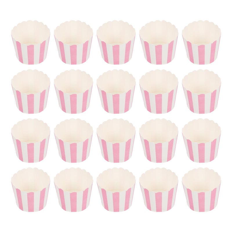 Pink Striped Muffin Cups 100 Pcs High Temperature Resistant Baking Paper Cupcake Liners for DIY Party Supplies - Image 2