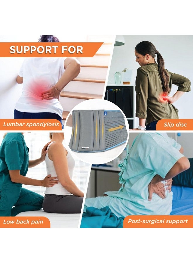 VISSCO Vissco Lumbocare (Lumbo Sacral Belt), Back Support Belt for the Spine & Relieves Pain, Lower Back Brace Support, Back Pain Relief, Can be used for Slip disc - Large (Grey)  - Image 3