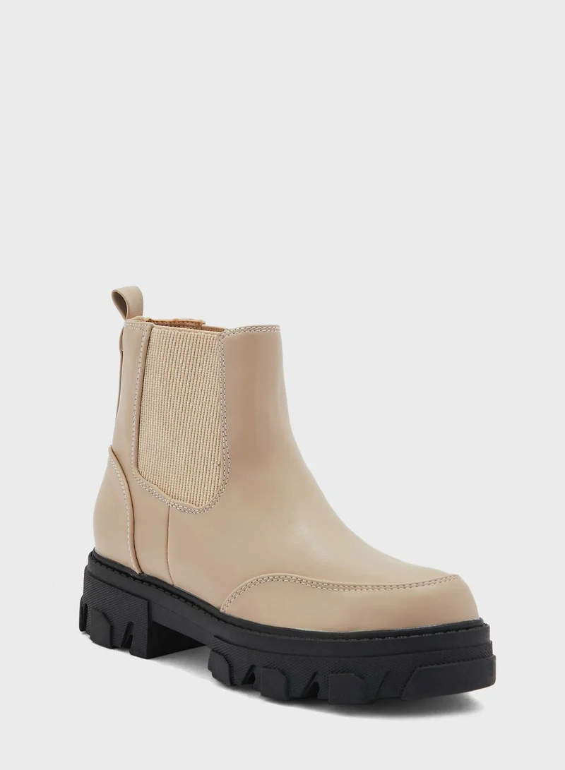 Ginger Chunky Sole Ankle Boots