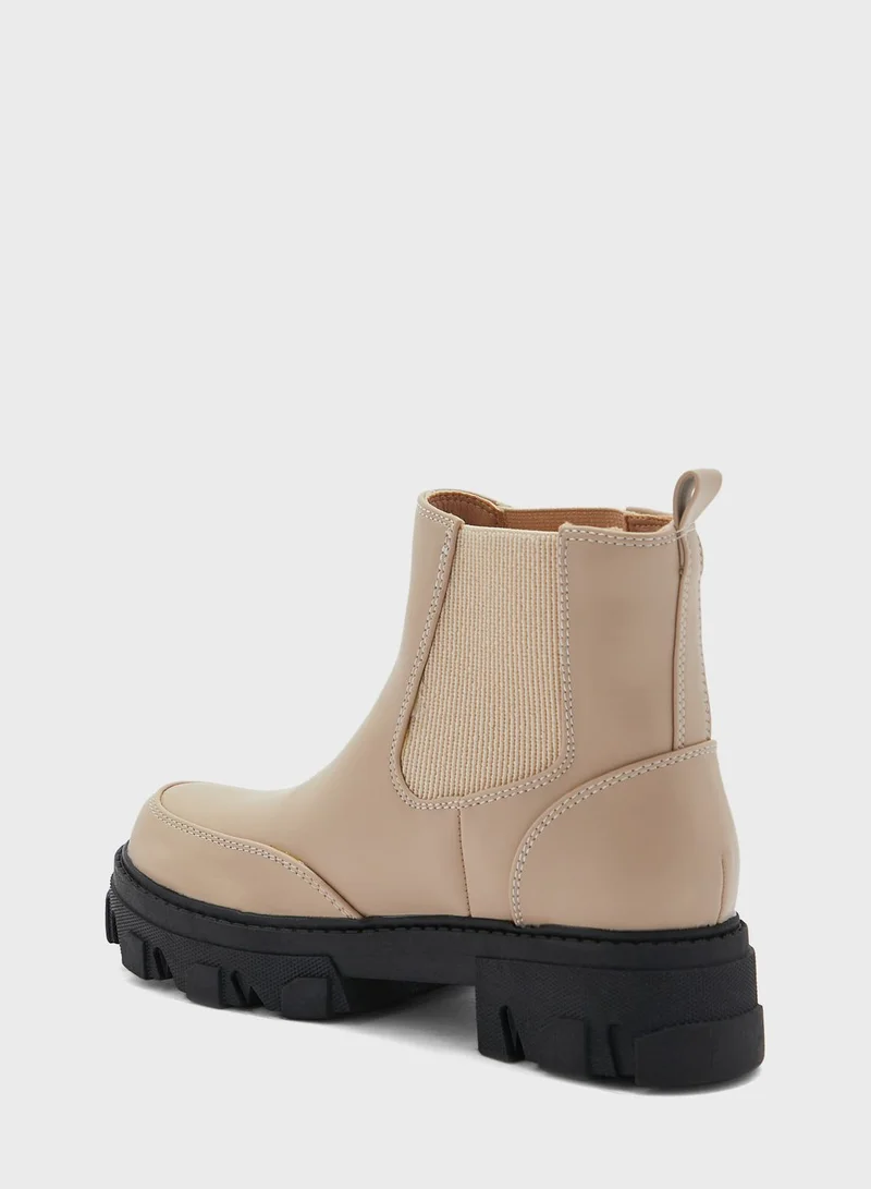 Ginger Chunky Sole Ankle Boots