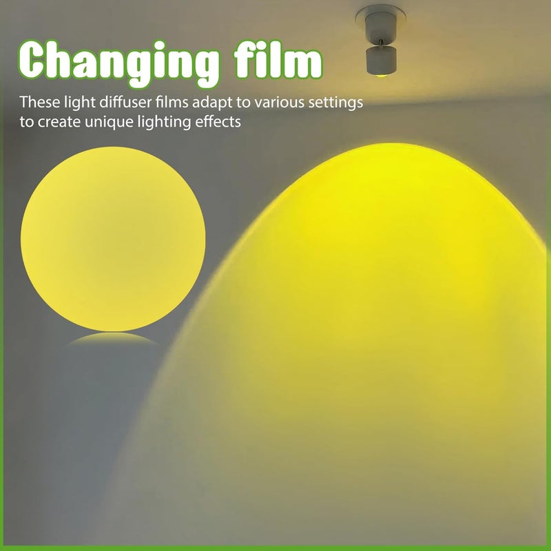 5pcs Gel Light Filters - 5" Yellow Plastic Sheets for Color Correction - Lighting Gels Warm Light Filters for Photography LED Lamps Downlights & Microlandscape Flashlight - Image 3