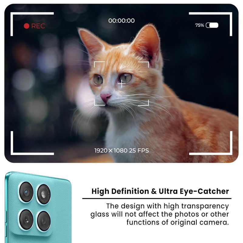 FIRST MART Camera Lens Protectors for Motorola Edge 60 Fusion (6.67 Inches) Tough HD Individual Aluminum Alloy Lens Ring Cover, Scratch Resistant, Thin Lens Protection| Blue, 1 Pack - Image 4