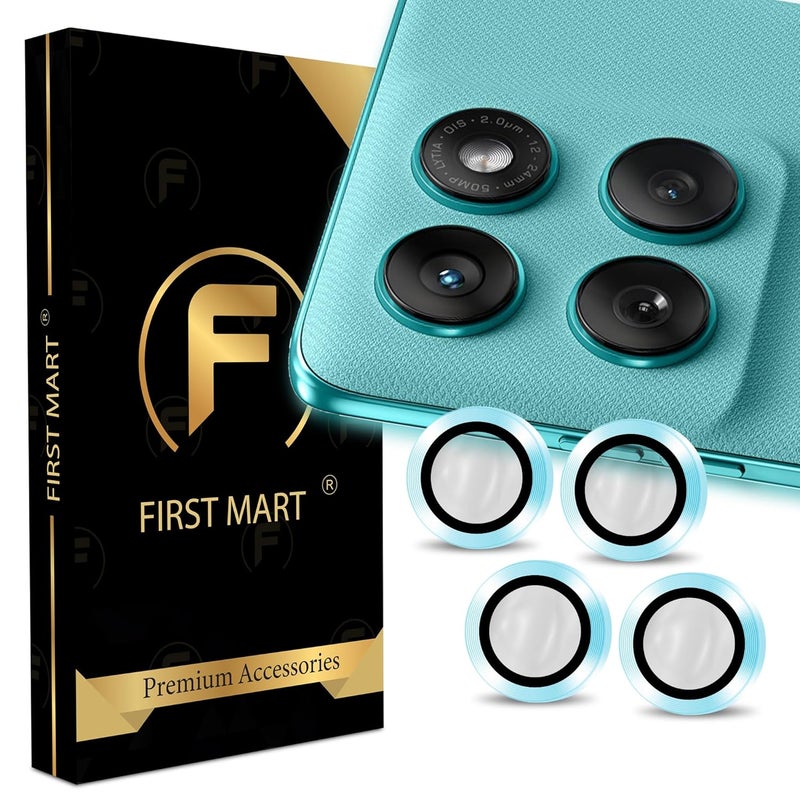 FIRST MART Camera Lens Protectors for Motorola Edge 60 Fusion (6.67 Inches) Tough HD Individual Aluminum Alloy Lens Ring Cover, Scratch Resistant, Thin Lens Protection| Blue, 1 Pack - Image 1