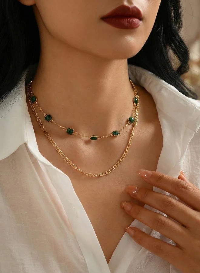 تايك تو Layered Chain Necklace