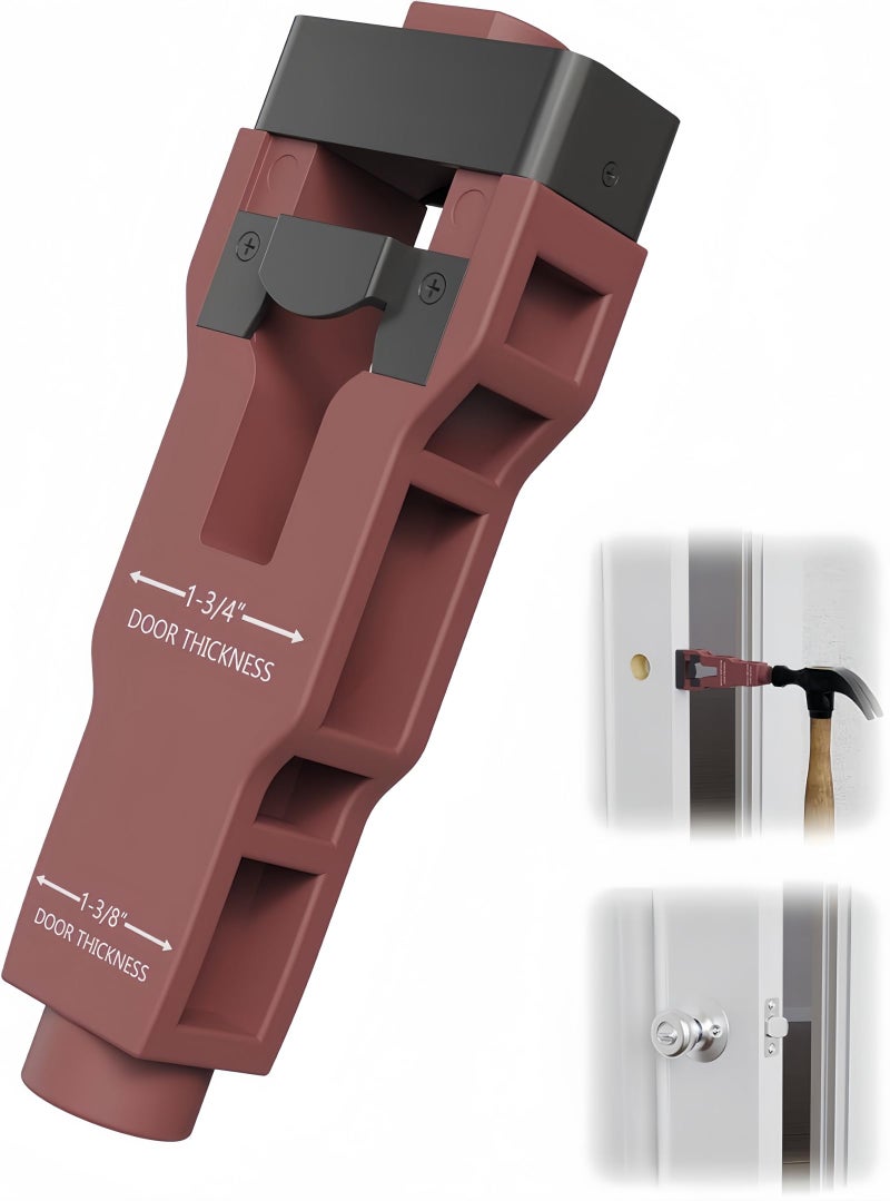 Xfopz Door Latch Mortise Tool, Door Latch Installation Kit, Accurate Professional Installation, Door Latch Tool for Use with 1-3/4" or 1-3/8" Thick Wooden Door Strike Plate Jig - Image 1