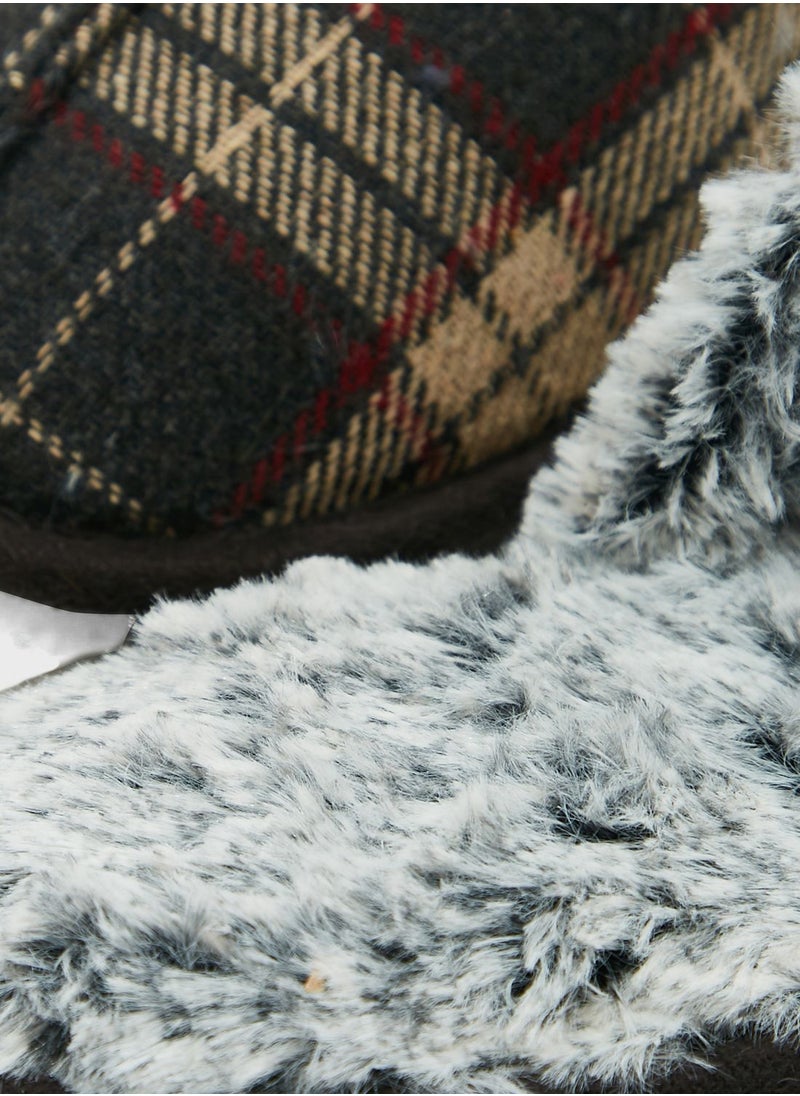 Seventy Five - Check Print Soft Bedroom Slippers - Image 1
