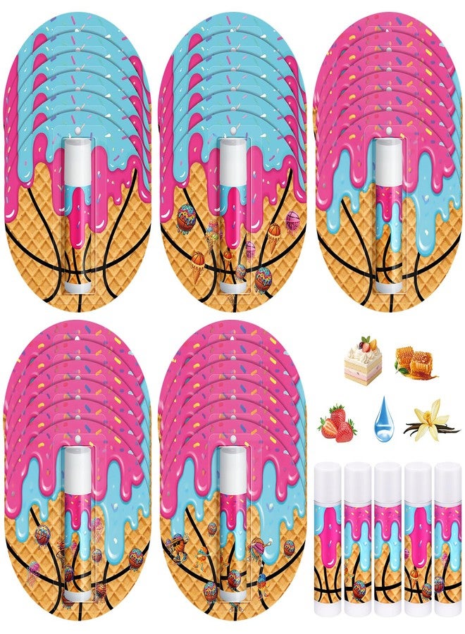 Batiyeer 30 Pcs Basketball Ice Cream Drip Lip Balms Summer Sport Party Goodie Favor Basketball Drip Gift Set Bulk Sports Team Gifts Birthday Party Decorations Inspirational Accessories for Teen Adults - Image 1
