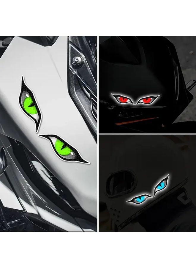 Red Reflective Motorcycle Decals 5 51x1 18 Inch Safety Stickers Waterproof Sun Resistant - Image 1