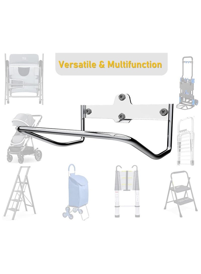 general Stainless steel ladder wall-mounted rack garage wall ladder bracket suitable for multifunctional ladder racks in garages and gardens - Image 3