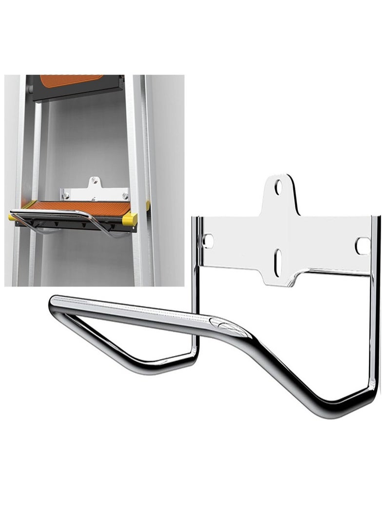 general Stainless steel ladder wall-mounted rack garage wall ladder bracket suitable for multifunctional ladder racks in garages and gardens - Image 1