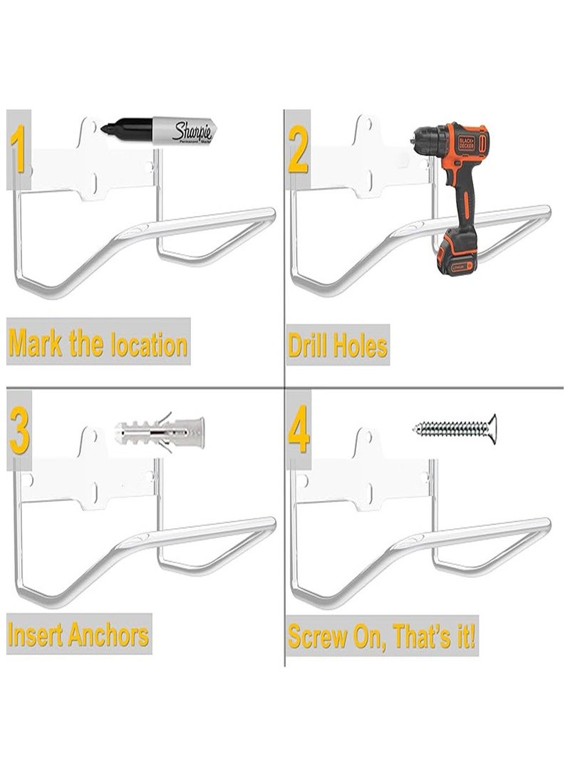 general Stainless steel ladder wall-mounted rack garage wall ladder bracket suitable for multifunctional ladder racks in garages and gardens - Image 4