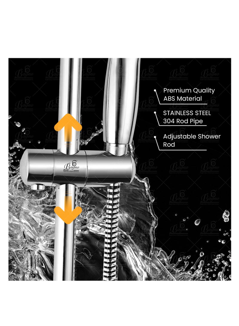 B BAGNO Tempesta Bt02, sliding bar, b bagno sliding bar wall mounted shower tempesta, shower rail - Image 4