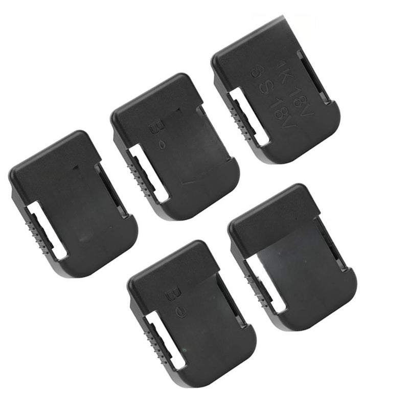 5Pcs Lithium Battery Storage Rack Shelf Bracket Belt Slot for Makita 18V Fixing DevicesBlack - Image 5