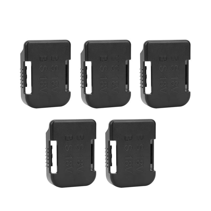 5Pcs Lithium Battery Storage Rack Shelf Bracket Belt Slot for Makita 18V Fixing DevicesBlack - Image 4