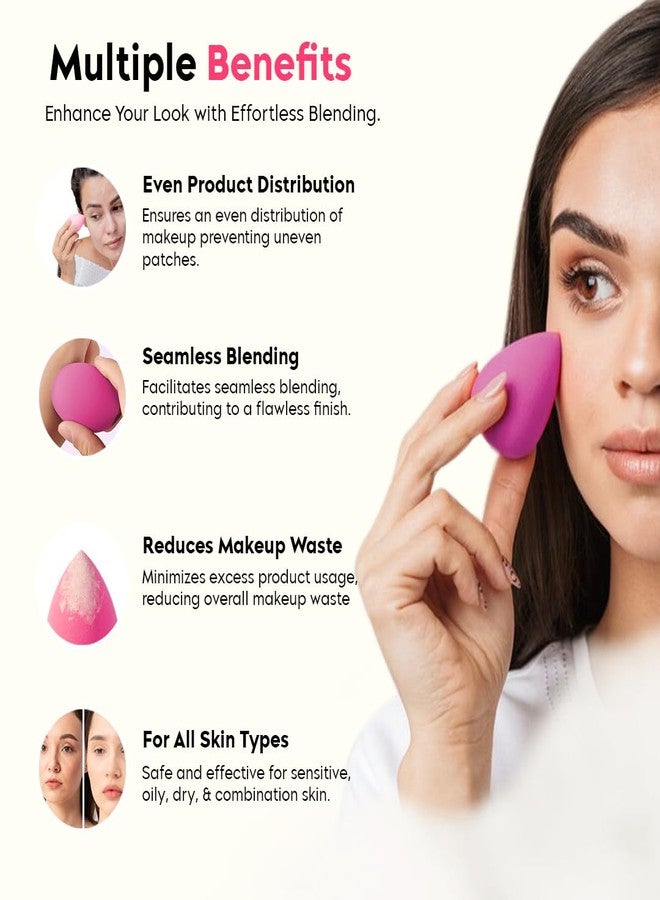 Gleva Powder Foundation Brush & 2Pcs Makeup Blender Combo Set, Premium Flat Top Kabuki Brush for Liquid & Cream Makeup with Professional Make up Sponge for Perfect Blending & Smooth Application - Image 5