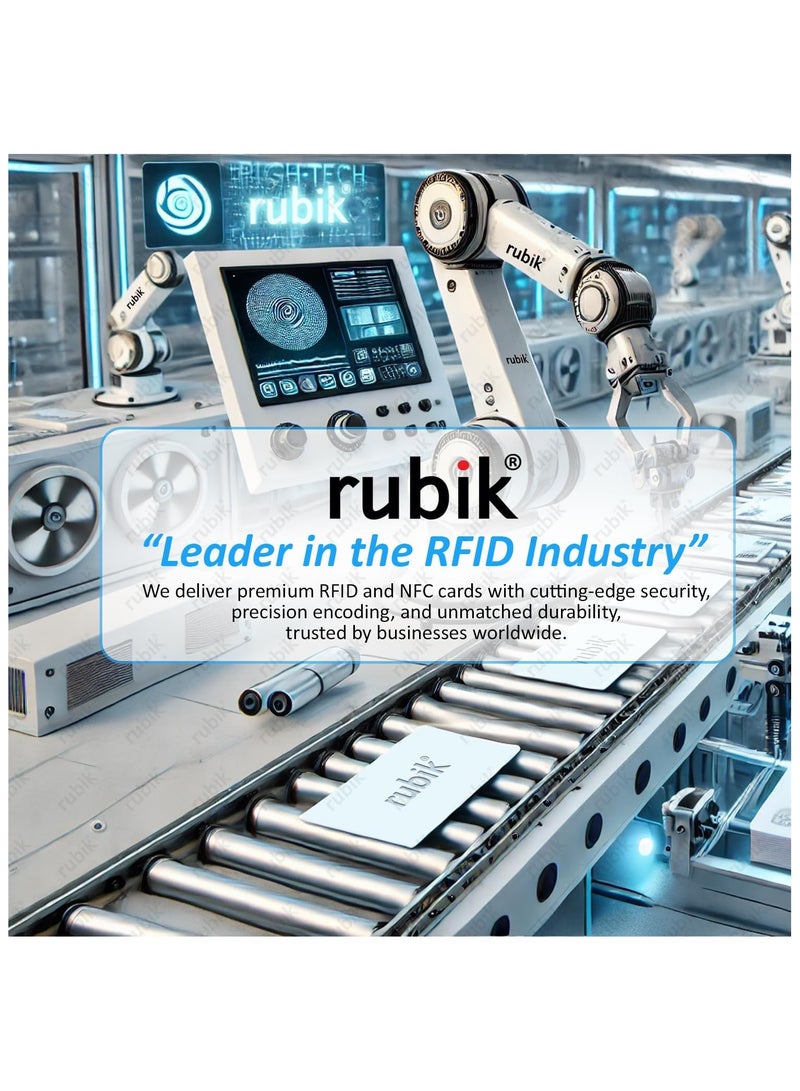 Rubik بطاقات مفاتيح RFID من نوع IC - للناسخ/القارئ/الكاتب/المكرر RFID (أسود، 10 بطاقات) - Image 4
