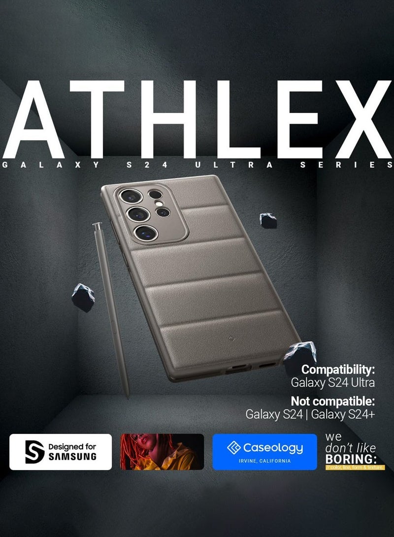 Caseology Athlex Samsung Galaxy S24 Ultra Case Cover (2024) Military Grade - Active Gray - Image 2