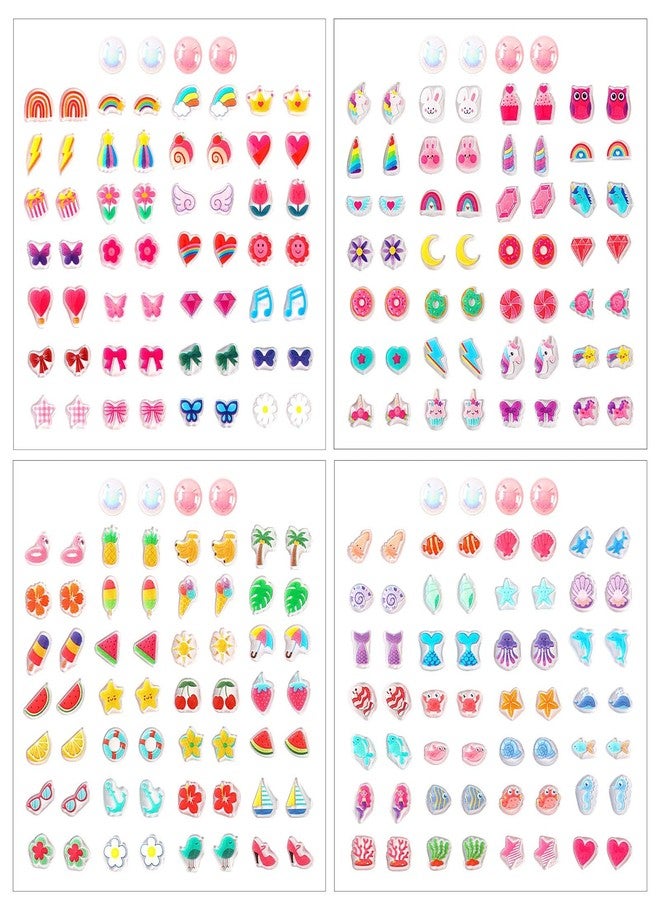 AUGSUN 240 Piece Sticker Earrings Stick on Earring for 3D Glitter Gems Stickers Self-Adhesive Sticky Earrings - Image 1