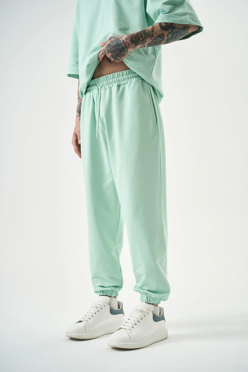 ريسباير سروال رياضي رجالي أساسي، أخضر بحري