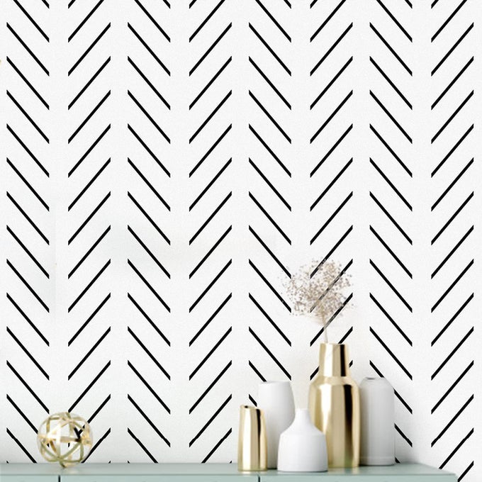 BLACK AND WHITE PEEL AND STICK WALLPAPER MODERN HERRINGBONE CONTACT PAPER BATHROOM 177INCH X 1968INCH GEOMETRIC REMOVABLE WALLPAPER PEEL AND STICK BACKSPLASH SELF ADHESIVE CONTACT PAPER