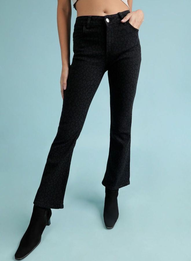 Freehand Women Bootcut Laser Print High Rise Jeans - Image 1