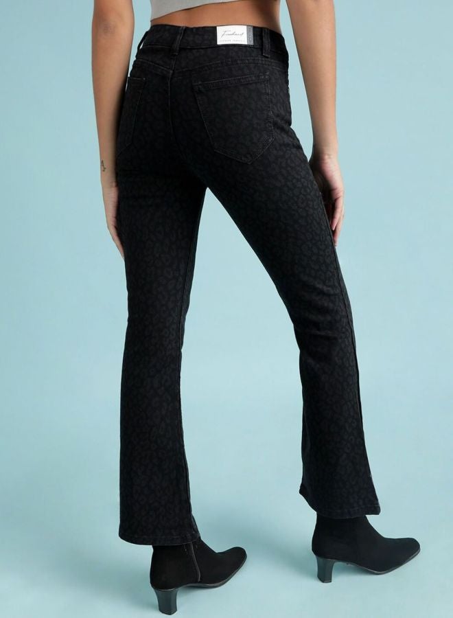 Freehand Women Bootcut Laser Print High Rise Jeans - Image 5