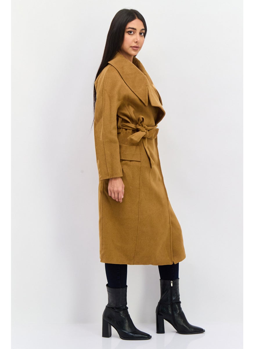 VERO MODA - Women Solid Trench Coat, Brown - Image 1