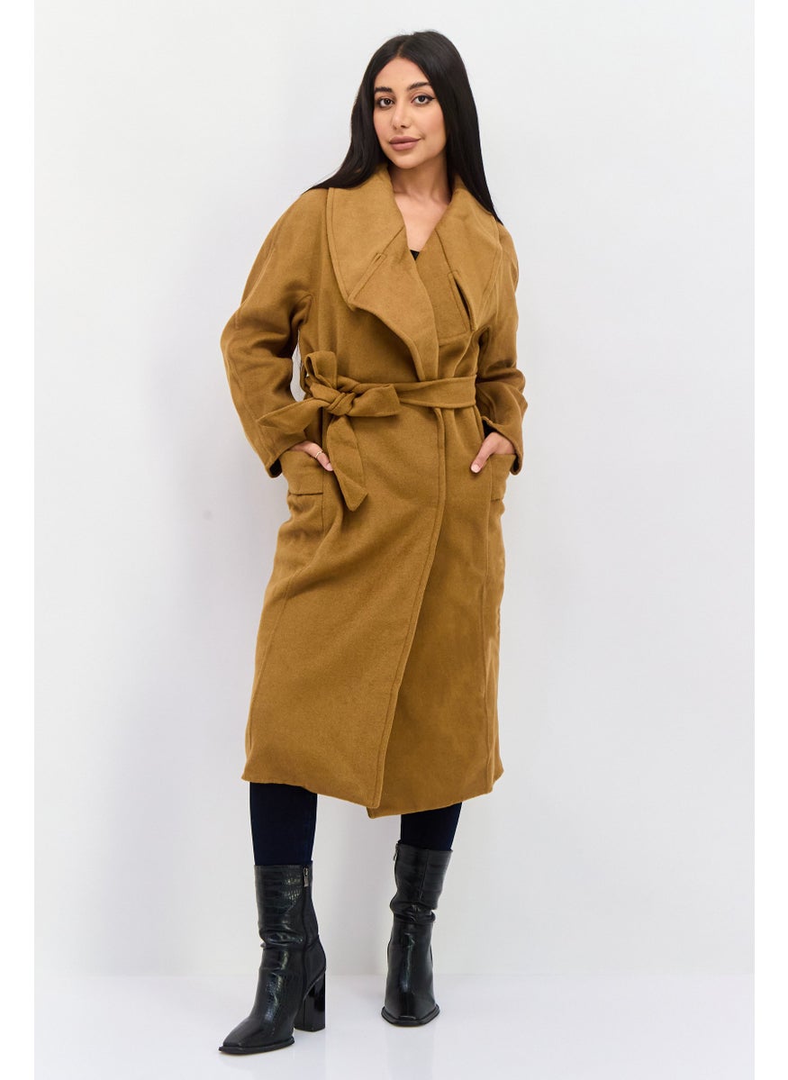 VERO MODA - Women Solid Trench Coat, Brown - Image 1