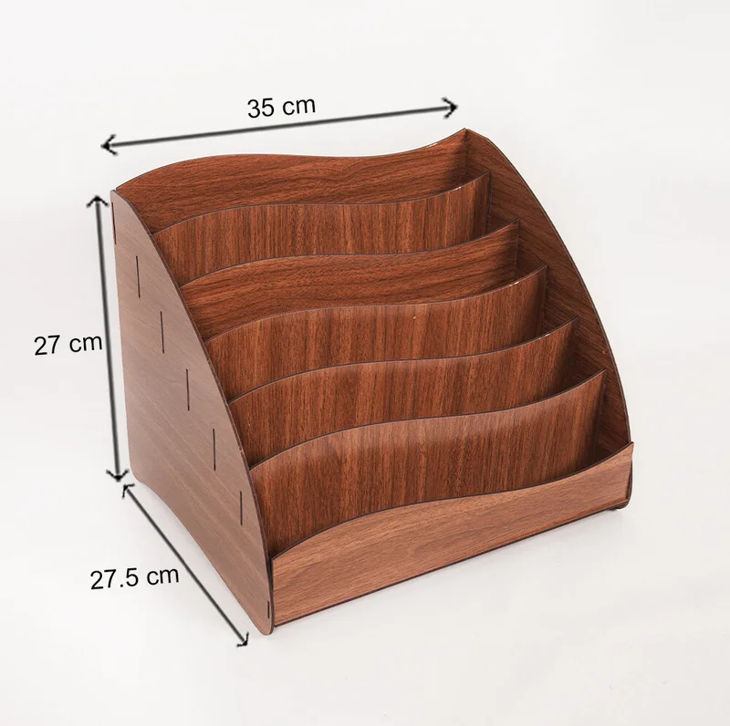 Notpa 6 Compartment A4 Document Shelf Desktop Organizer Document Shelf File Organizer CEVIZ-ORG13