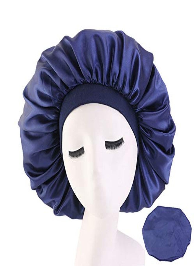 ubrand Deepth 6 Pieces Extra Large Sleep Cap Jumbo Cap Large Satin Bonnet with Comfort Elastic Band (Solid 6pack) - Image 5