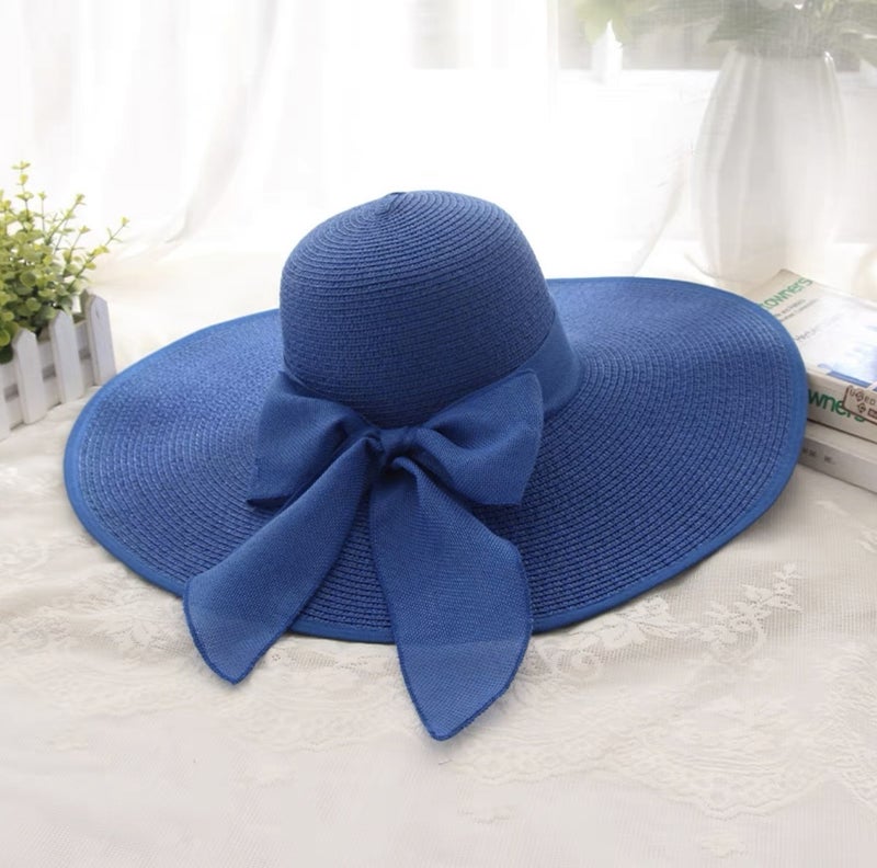 Summer Wide Brim Sun Hat Womens Beach Fashion Khaki - Image 3